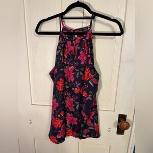 Papermoon Vibrant Floral Keyhole Halter Top